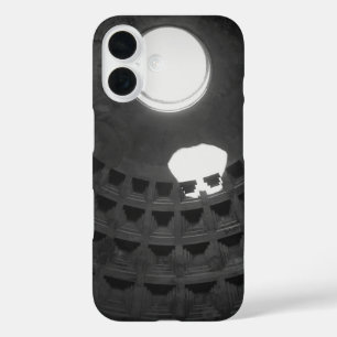 Coques iPhone 16 Panthéon Crâne clair Rome Italie Noir et Blanc