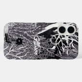 Coques Case-Mate iPhone Panthère noire dans la jungle - dessin au crayon (Verso (horizontal))