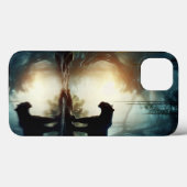 Coques Case-Mate iPhone Panthère noire reflétée dans la piscine d'eau dans (Verso (horizontal))