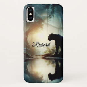 Case-Mate iPhone Case Panthère réfléchie dans le bassin d'eau dans la ju