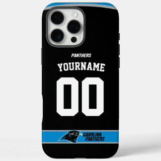 Coques iPhone 16 Pro Max Panthers personnalisées Jersey Football américain