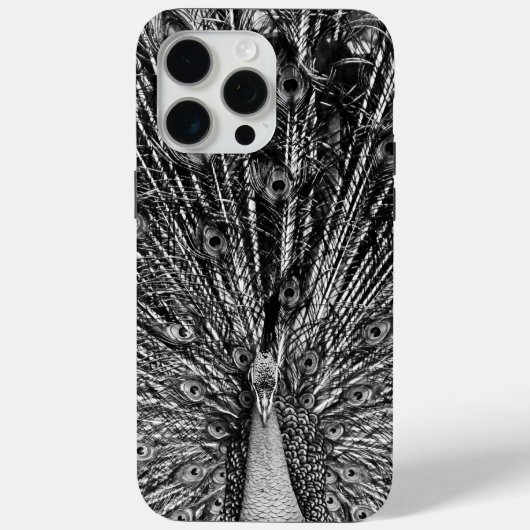Coques Case-Mate iPhone Paon noir et blanc (Verso)