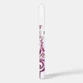 Coques Case-Mate iPhone PAONS AMOUREUX MONOGRAMME Rouge et Blanc (Verso / Gauche)