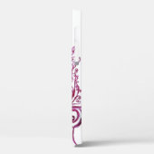 Coques Case-Mate iPhone PAONS AMOUREUX MONOGRAMME Rouge et Blanc (Verso / Gauche)