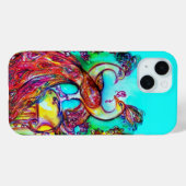 Coques Case-Mate iPhone PAONS AMOUREUX Rouge Bleu Turquoise Bleu-vert (Verso (horizontal))