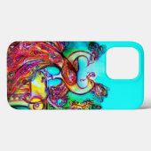 Coques Case-Mate iPhone PAONS AMOUREUX Rouge Turquoise Bleu  (Verso (horizontal))