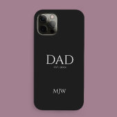 Coques Case-Mate iPhone Papa a établi le monogramme noir