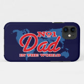 Coques Case-Mate iPhone Papa du numéro 1 de carte (Dos (Horizontal))