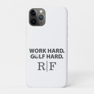 Case-Mate iPhone Case Papa Golf Drôle Monogramme Travail Dur Golf Dur In