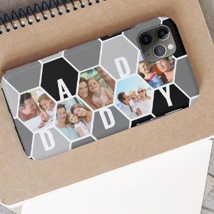 Case-Mate iPhone Case Papà ou Collage photo en nid d'abeille avec un nom
