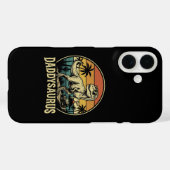 Coques Case-Mate iPhone Papa Trex Dinosaure Papasaurus Rétro Fête des Père (Verso (horizontal))