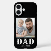 Coques Case-Mate iPhone Papa Typographie Photo Noir Établi (Verso)