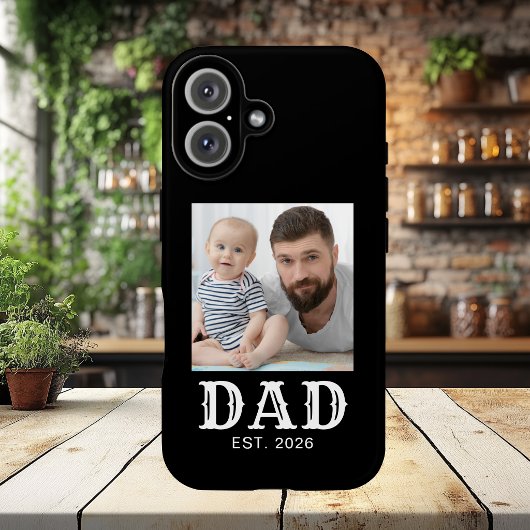 Coques Case-Mate iPhone Papa Typographie Photo Noir Établi
