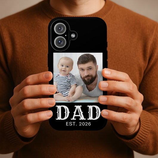 Coques Case-Mate iPhone Papa Typographie Photo Noir Établi