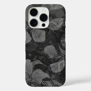 Coques iPhone 16 Pro Papaloa Hibiscus Hawaiian Lava Rock Peinture Gris