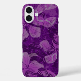 Coques iPhone 16 Plus Papaloa Hibiscus Hawaiian Lava Rock Peinture Lilac