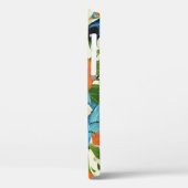 Coques Case-Mate iPhone papaye tropicale et motif d'oiseaux. (Verso / Gauche)