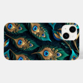 Coques Case-Mate iPhone Papercut Peacock Feathers Motif (Verso (horizontal))
