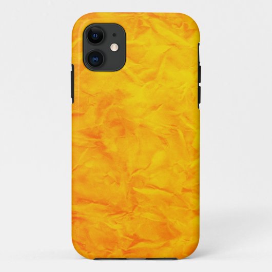 Coques Case-Mate iPhone PAPIER Arrière - plan TEXTURE - orange jaune (Dos)