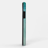 Coques Case-Mate iPhone Papier avec l'abrégé sur bleu, vert, et noir (Dos/Droite)