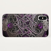 Coques Case-Mate iPhone Papier d'enveloppement Celtic Rose violet (Dos (Horizontal))
