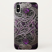 Coques Case-Mate iPhone Papier d'enveloppement Celtic Rose violet (Dos)