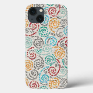 iPhone 13 Coque Papier fripé par fantaisie de broderie