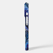 COQUES Case-Mate iPhone PAPIER MARBÉ, MOTIF ABSTRAIT BLEU PEACOCK, EAUX (Verso / Gauche)