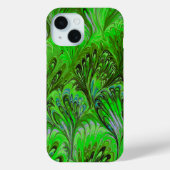 COQUES Case-Mate iPhone PAPIER MARBÉ, MOTIF ABSTRAIT VERT PEACOCK (Verso)