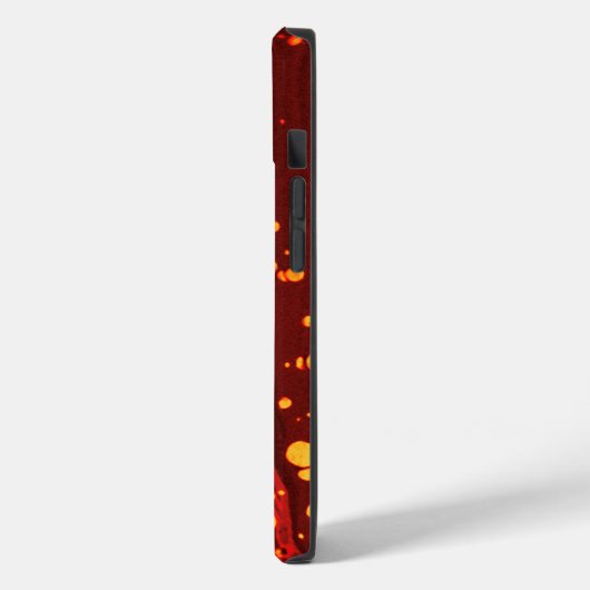 COQUES Case-Mate iPhone PAPIER MARBÉ ROUGE ABSTRAIT AVEC ÉPAULES D'OR (Verso / Gauche)