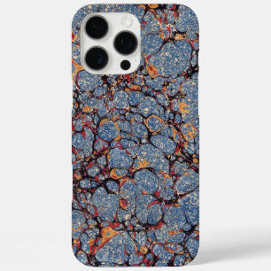 Coques iPhone 16 Pro Max Papier marbré en pierre bleue