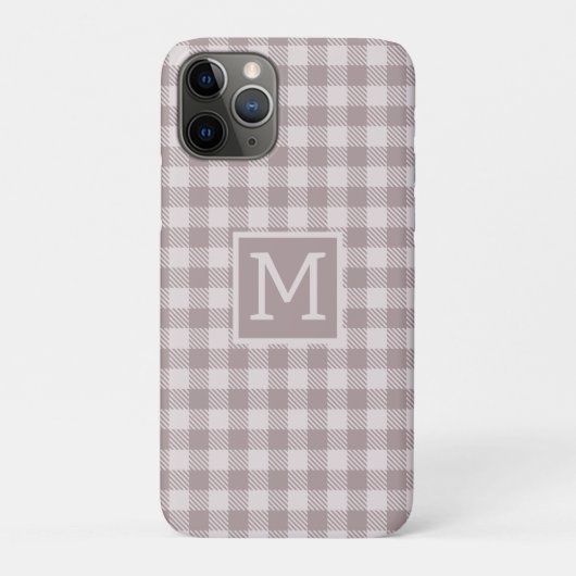 Coques Case-Mate iPhone Papier Monogramme Beige à carreaux Buffalo Fermièr (Dos)