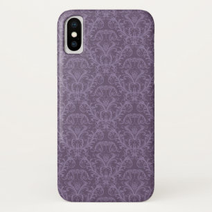 Coques Pour iPhone Papier peint à fleurs mauves 2