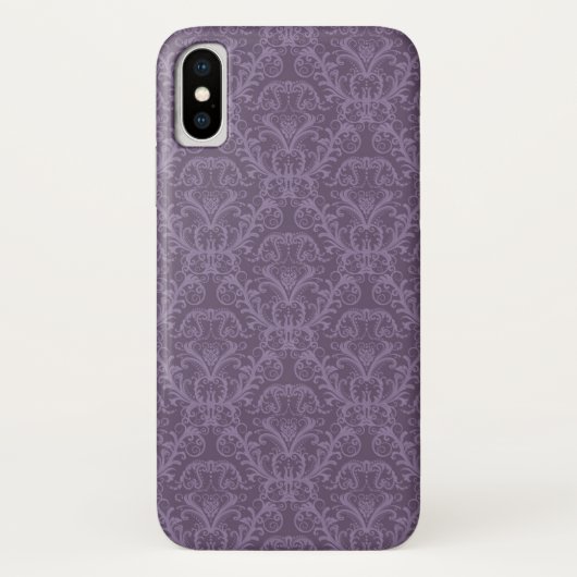 Coques Case-Mate iPhone Papier peint à fleurs mauves 2 (Dos)