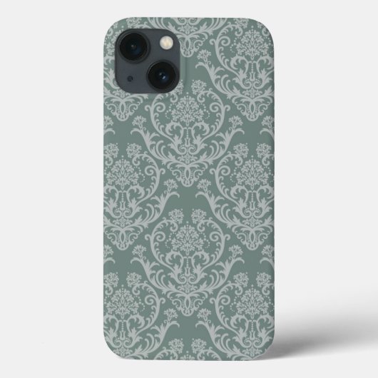 Coques Case-Mate iPhone Papier peint à fleurs vertes (Verso)