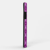 Coques Case-Mate iPhone Papier peint Art Déco motif - violet profond et bl (Dos/Droite)