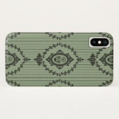 Coques Case-Mate iPhone Papier peint baroque en vert (Dos (Horizontal))