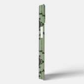 Coques Case-Mate iPhone Papier peint baroque en vert (Verso / Droite)