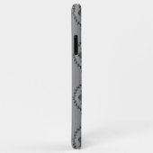 Coques Case-Mate iPhone Papier peint baroque gris (Dos/Droite)