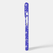 Coques Case-Mate iPhone Papier peint baroque - motif de fleurs bleues (Verso / Gauche)
