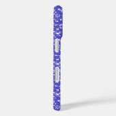 Coques Case-Mate iPhone Papier peint baroque - motif de fleurs bleues (Verso / Droite)