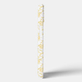 Coques Case-Mate iPhone papier peint blanc et or avec un motif (Verso / Droite)
