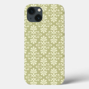 Coques Pour iPhone Papier peint en damas à fleurs