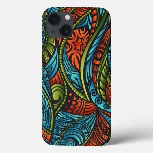 Coques Case-Mate iPhone Papier peint ethnique abstrait (Verso)