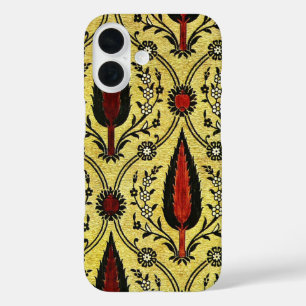 Coques iPhone 16 Papier peint fleur vintage motif floral