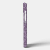 Coques Case-Mate iPhone Papier peint fleuri violet (Verso / Gauche)