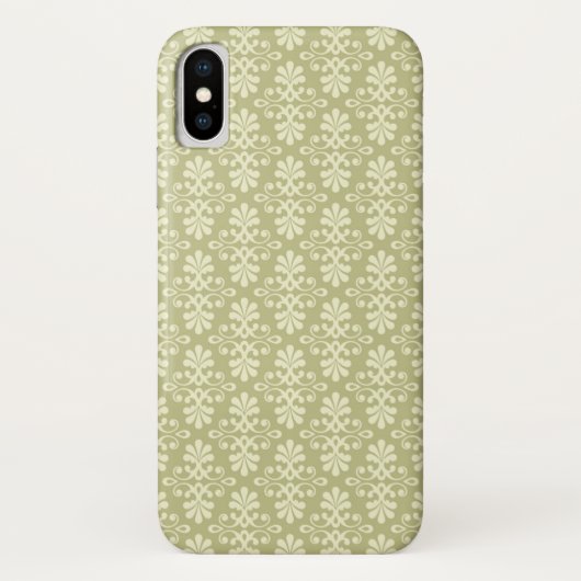 Coques Case-Mate iPhone Papier peint floral de damassé (Dos)