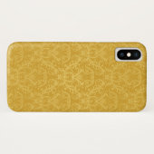 Coques Case-Mate iPhone Papier peint floral d'or de luxe (Dos (Horizontal))