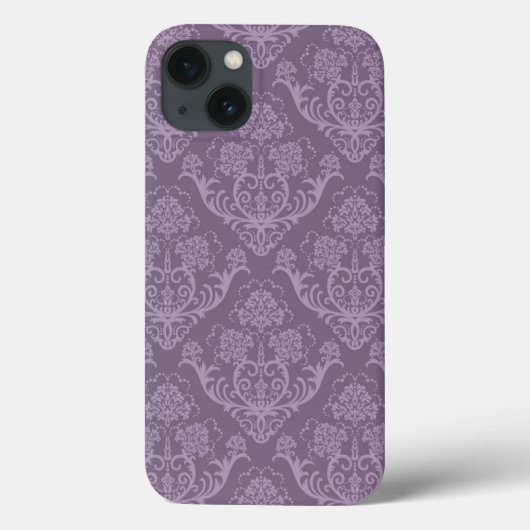 Coques Case-Mate iPhone Papier peint floral pourpre (Verso)
