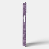Coques Case-Mate iPhone Papier peint floral pourpre (Verso / Droite)